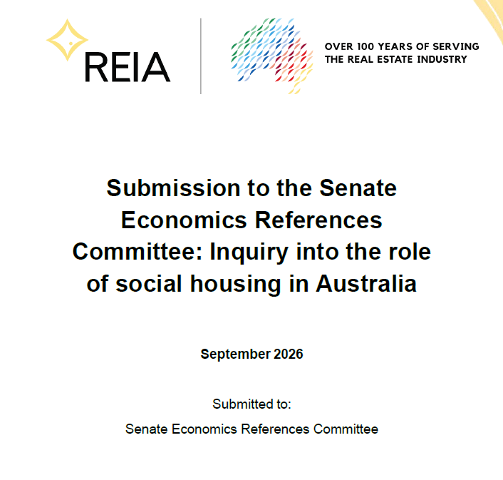 REIA Submission to the Inquiry Into the Role of Social Housing in Australia